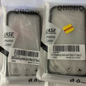QHOHQ, Break through Series Case for iPhone 13 Pro, 6.1. BLACK-US, NEW